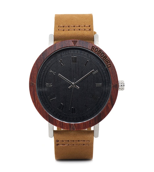 Montre en bois de bambou