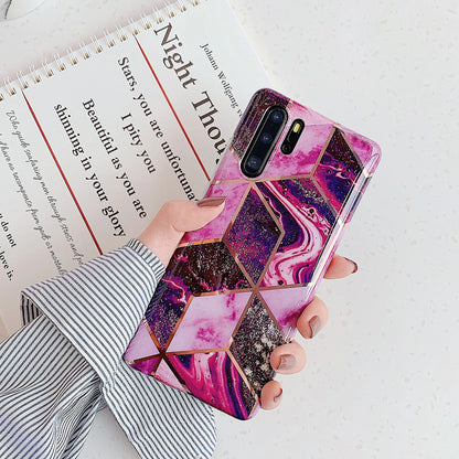 Étui de téléphone portable en marbre électrolytique