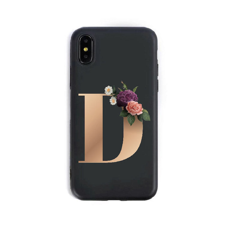 Coques de téléphone en silicone avec lettres de l'alphabet anglais