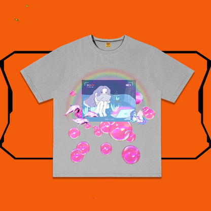T-shirt polyvalent surdimensionné et irrégulier personnalisé - LUXARAH