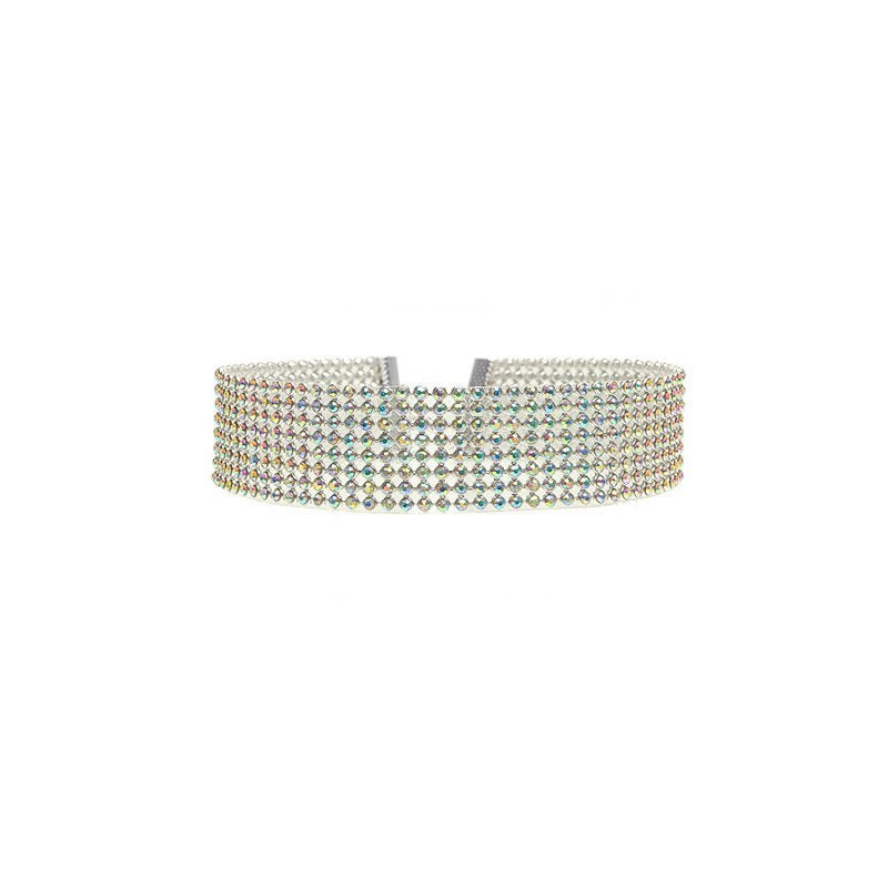 Collier ras du cou tendance pour femme, entièrement en cristal et strass, bijou de mariage