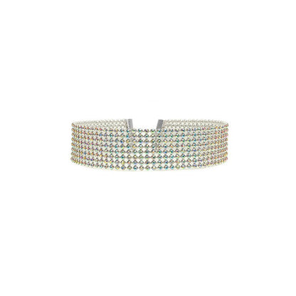 Collier ras du cou tendance pour femme, entièrement en cristal et strass, bijou de mariage