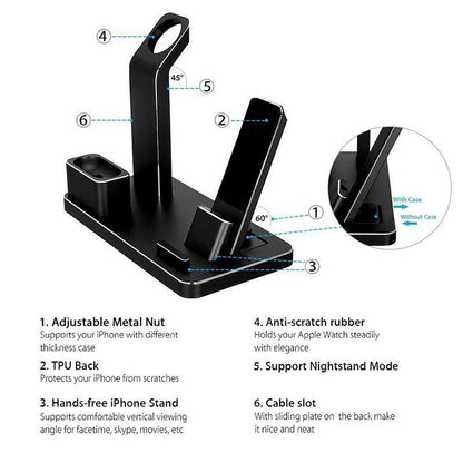 SUPPORT DE STATION DE CHARGEMENT AIRPODS 4 EN 1