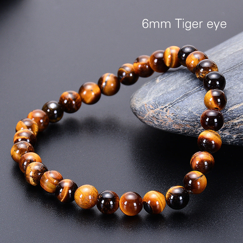 Bracelet d'énergie de yoga en œil de tigre jaune naturel de qualité A - LUXARAH