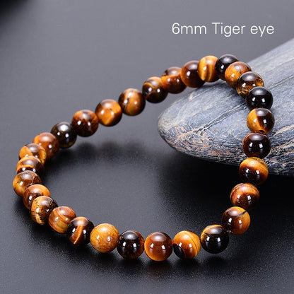 Bracelet d'énergie de yoga en œil de tigre jaune naturel de qualité A - LUXARAH
