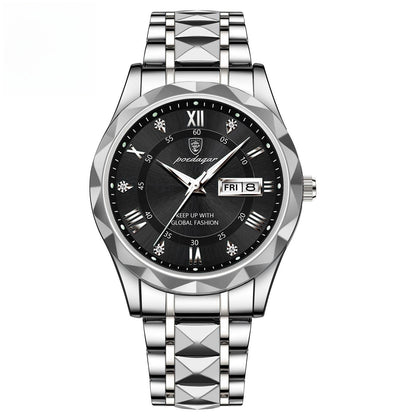 Montre à quartz lumineuse étanche pour homme avec double calendrier - LUXARAH