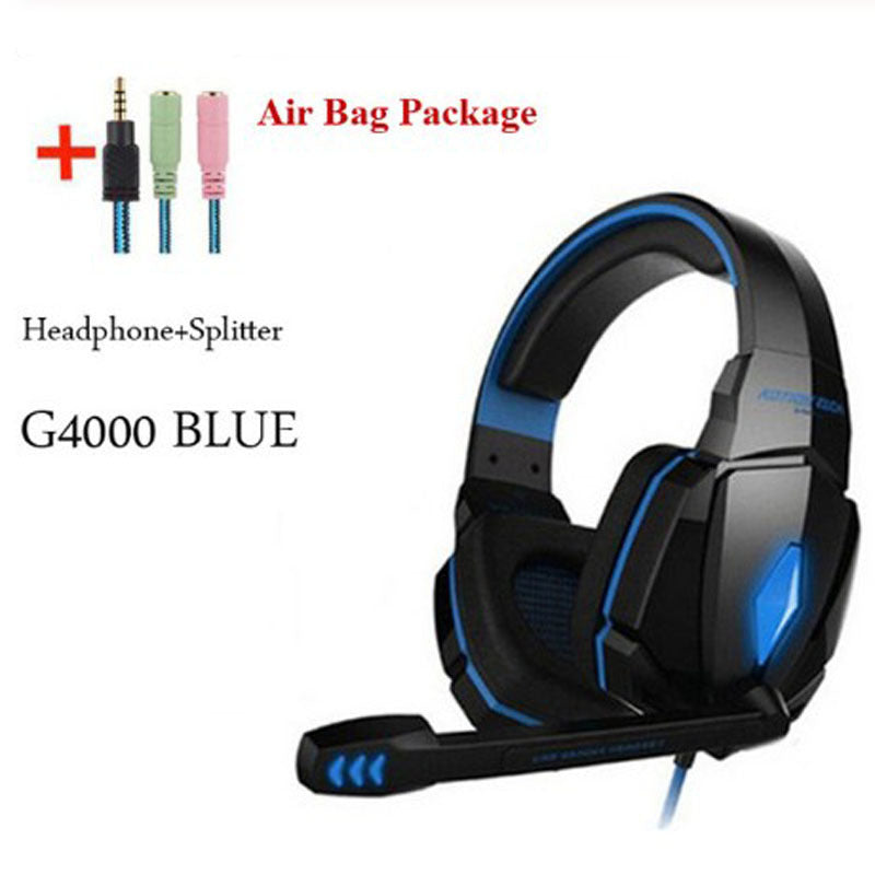 Casque de jeu filaire avec son surround, basses profondes, stéréo, écouteurs avec microphone