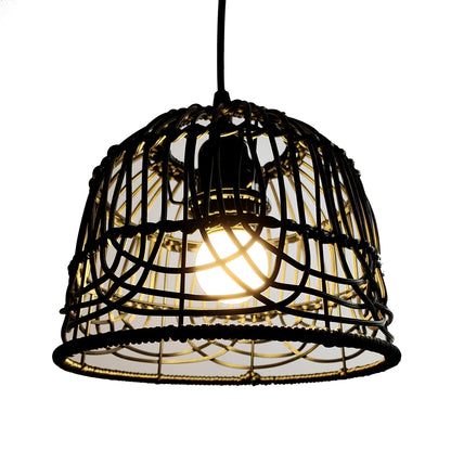 Lustre américain simple en rotin tissé à la main - LUXARAH