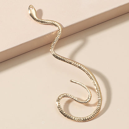 Boucles d'oreilles vintage en zircone, sans trou, en forme de serpent, pour femmes, faux cartilage exagéré, bijoux tendance, cadeaux