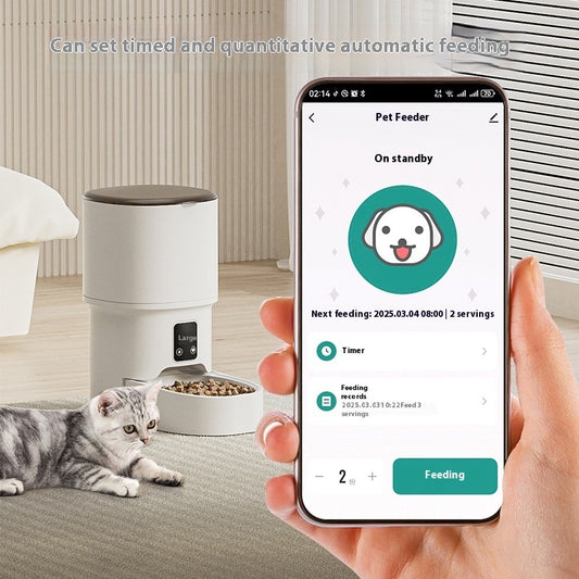 Distributeur automatique de nourriture pour chat et petit chien, 4 L