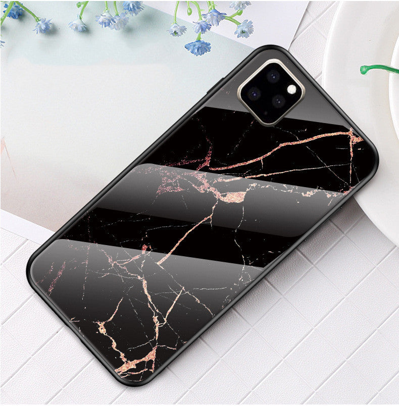 Coque de téléphone en verre marbré