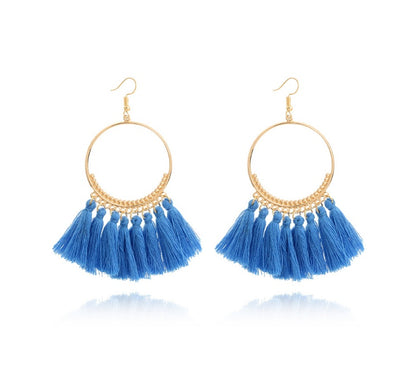 Boucles d'oreilles pendantes à grosses gouttes rondes