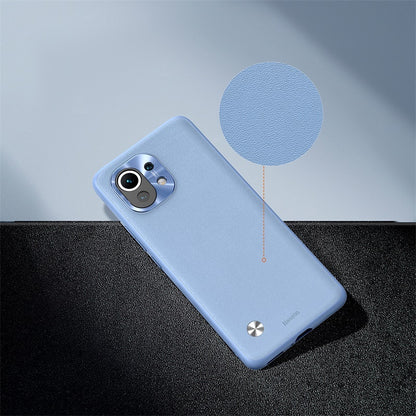 Étui en cuir uni et alliage pour Xiaomi 11