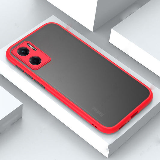 Coque de téléphone transparente et givrée de couleur unie