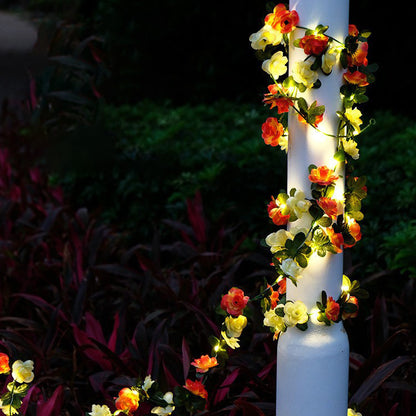 Guirlande lumineuse décorative en rotin pour cour extérieure - LUXARAH