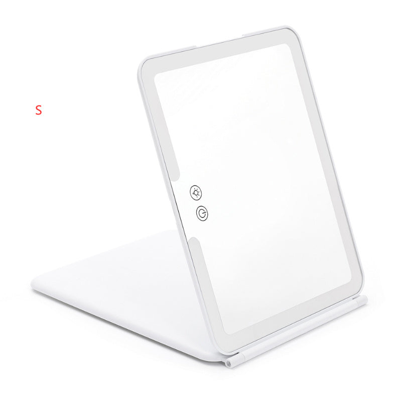 Grand miroir de maquillage portable, rechargeable et pliable. - LUXARAH