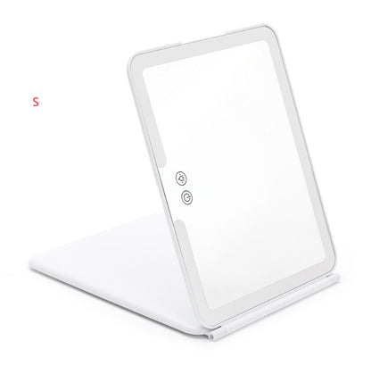 Grand miroir de maquillage portable, rechargeable et pliable. - LUXARAH