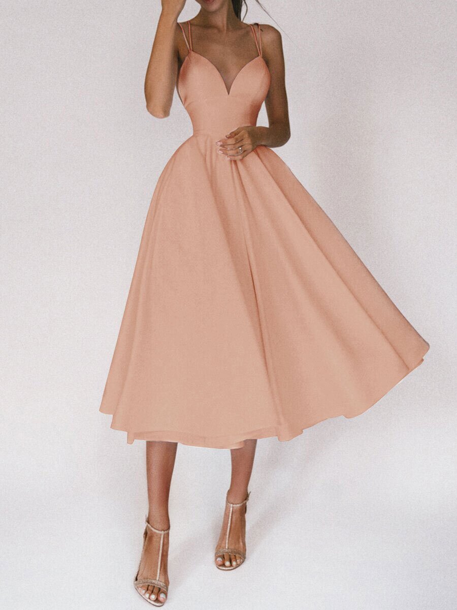 Sexy V-neck Suspender Dress Summer Fashion A-Line Long Dresses For Women - LUXARAH