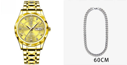 Montre à quartz lumineuse étanche pour homme avec double calendrier - LUXARAH