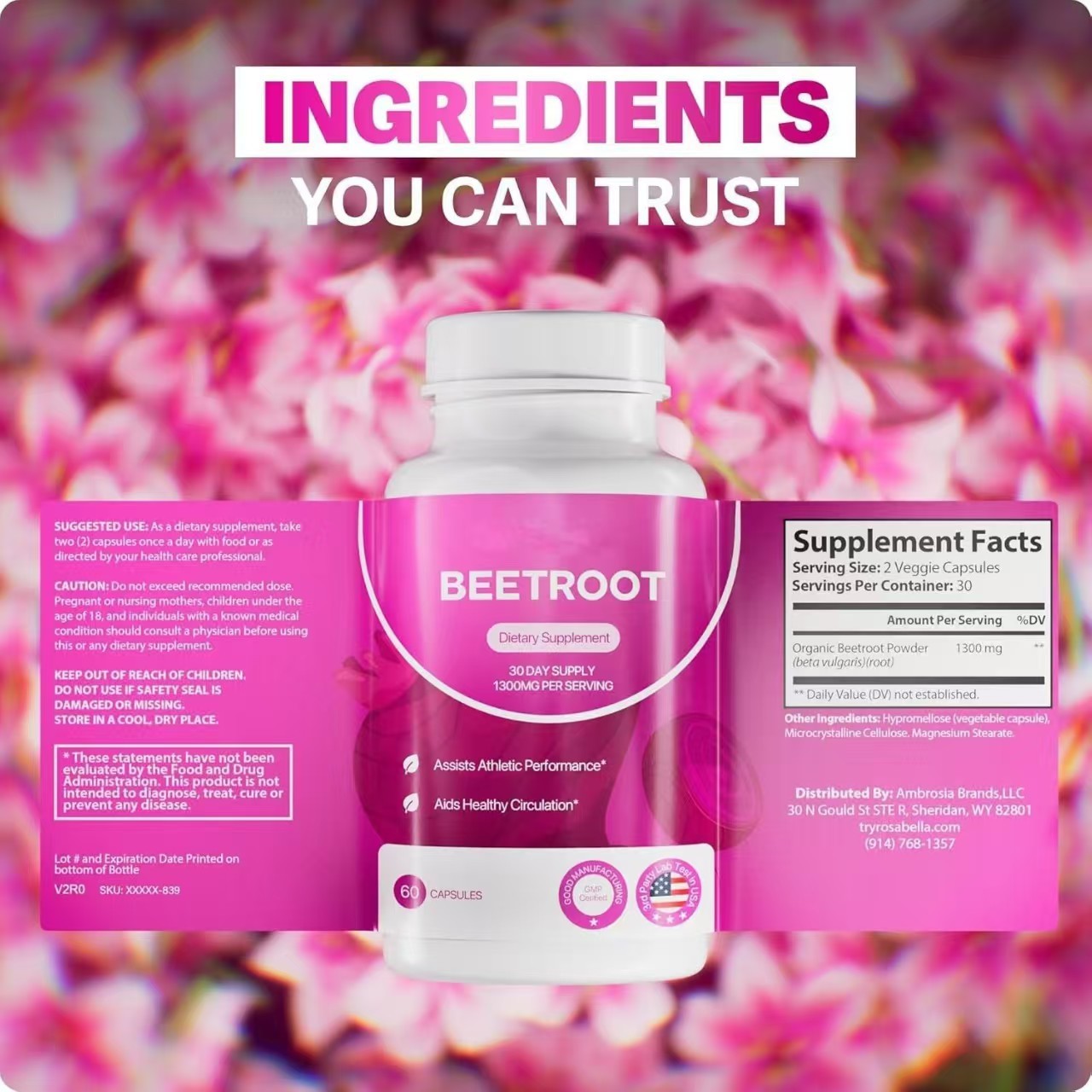 Capsules de graines de moringa et de racine de betterave - LUXARAH