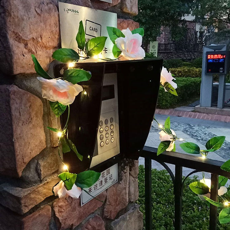 Guirlande lumineuse décorative en rotin pour cour extérieure - LUXARAH