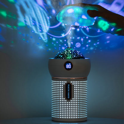 Nouveau diffuseur d'arômes avec veilleuse de projection, humidificateur d'air, rechargeable par USB, diffuseur d'huiles essentielles, vaporisateur hydratant, machine à vapeur