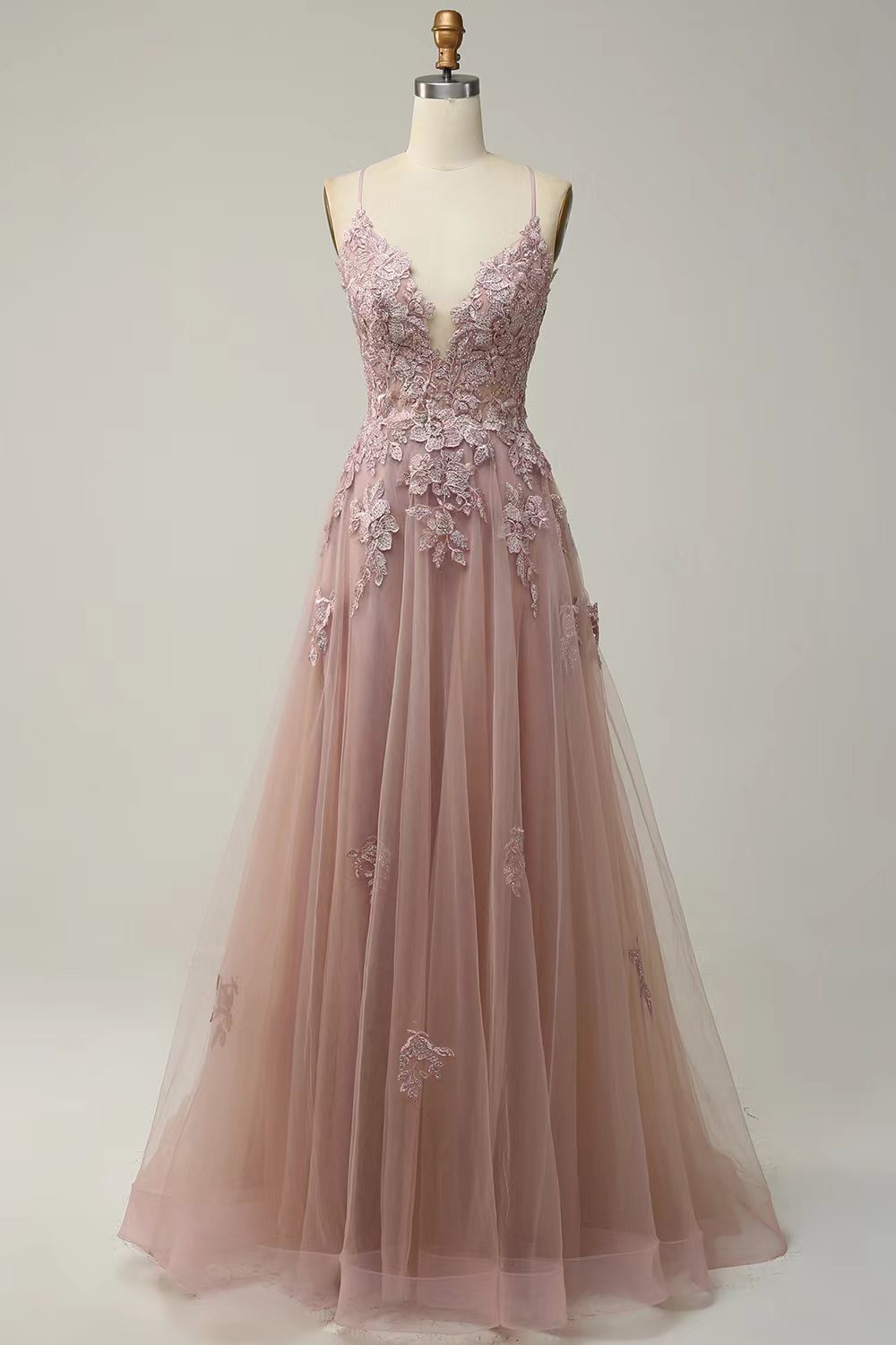 Robe de soirée longue à bretelles - LUXARAH