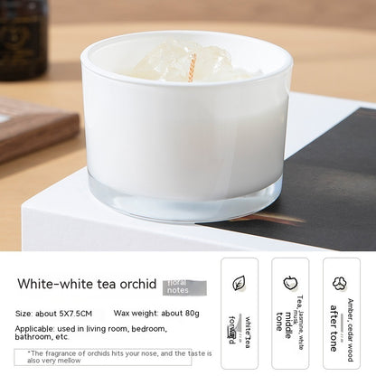 Bougie d'aromathérapie en cristal, décoration de chambre à coucher, cire de soja faite à la main