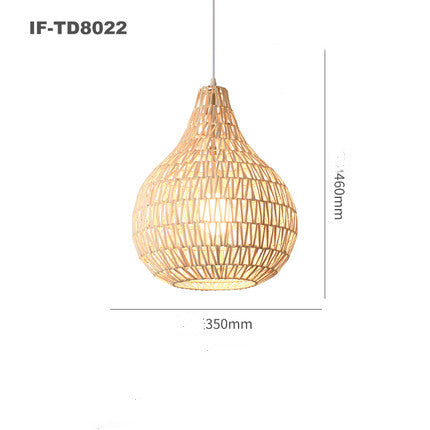 Lustre en rotin zen japonais artistique - LUXARAH