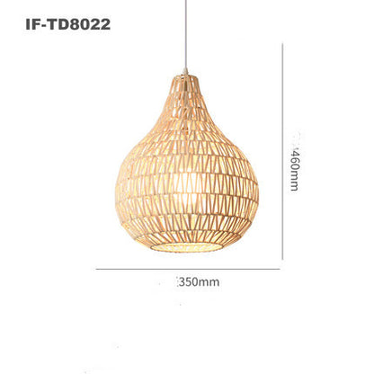 Lustre en rotin zen japonais artistique - LUXARAH