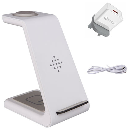 Station de charge rapide 3 en 1, support de chargeur sans fil, station de charge rapide sans fil pour support de téléphone