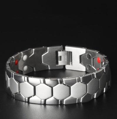 Bracelet 4 en 1 pour homme, magnétique, en titane, pour la santé et l'arthrite - LUXARAH