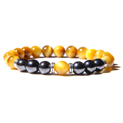Bracelet chakra en pierre volcanique énergétique à sept couleurs - LUXARAH