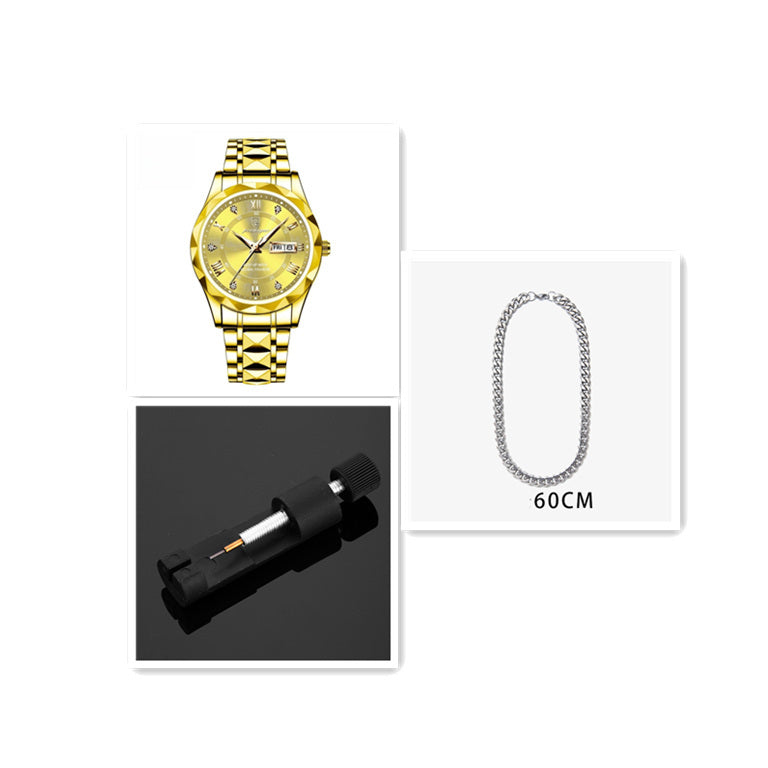 Montre à quartz lumineuse étanche pour homme avec double calendrier - LUXARAH