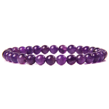 Bracelet en pierre naturelle de 6 mm, tissé à la main, bracelet énergétique - LUXARAH