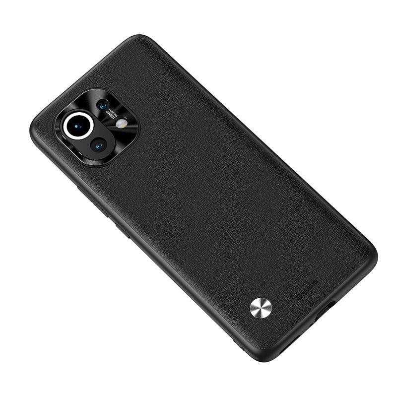 Étui en cuir uni et alliage pour Xiaomi 11