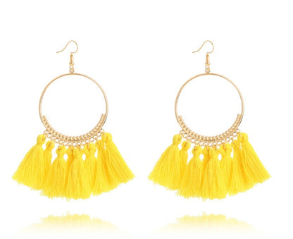 Boucles d'oreilles pendantes à grosses gouttes rondes