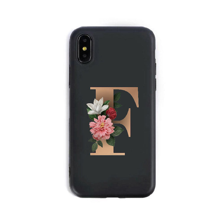 Coques de téléphone en silicone avec lettres de l'alphabet anglais