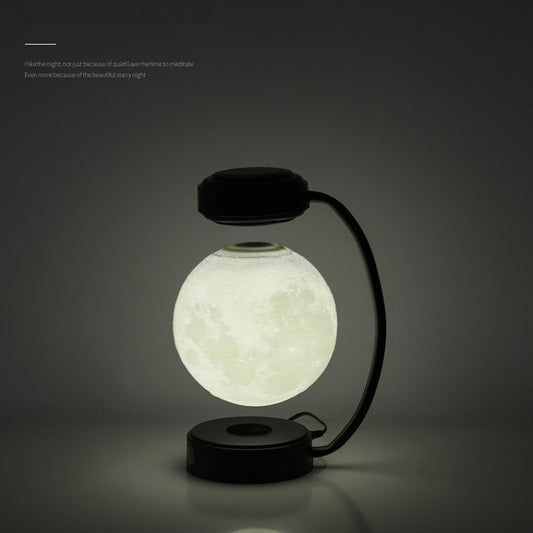 Veilleuse LED 3D en forme de lune, sans fil, magnétique, rotative, boule flottante, pour l'école, le bureau, la librairie, la décoration de la maison