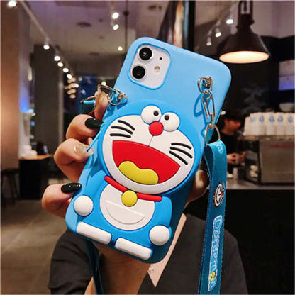 Étui portefeuille en silicone à motif dessin animé