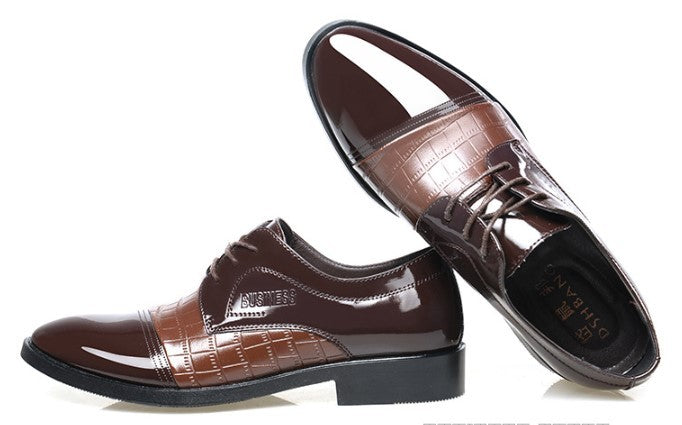 Modèle automne hommes, pointus, affaires, chaussures habillées, chaussures en cuir - LUXARAH