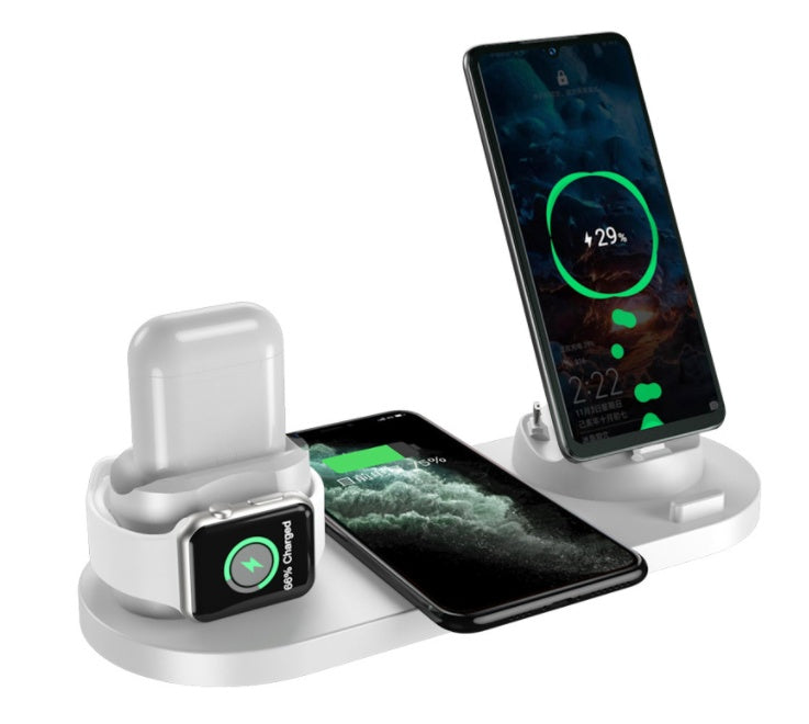 Chargeur sans fil pour iPhone, chargeur rapide pour téléphone, station de charge rapide pour montre, station de charge 6 en 1
