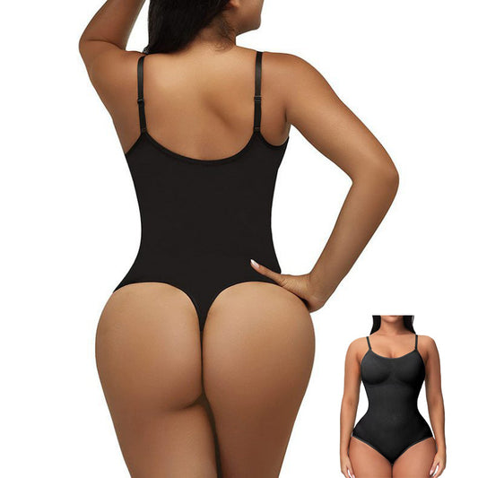 Combinaison à bretelles pour femme, style décontracté, sans coutures, slim, corset moulant