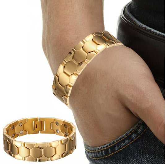 Bracelet 4 en 1 pour homme, magnétique, en titane, pour la santé et l'arthrite - LUXARAH