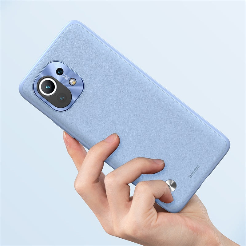 Étui en cuir uni et alliage pour Xiaomi 11