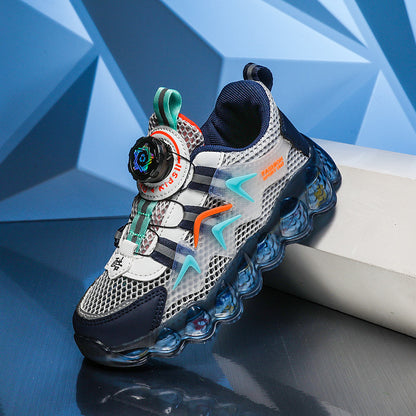 Chaussures de course respirantes à semelle souple pour garçons, idéales pour les loisirs et le sport, avec surface en maille creuse - LUXARAH