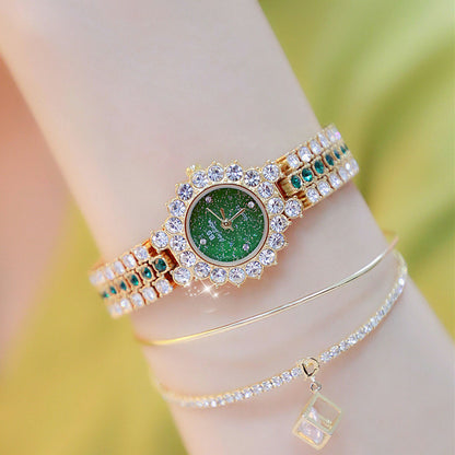 Montre à quartz multicolore pour femme, montre-bracelet analogique de luxe en acier inoxydable, bracelet habillé, horloge - LUXARAH