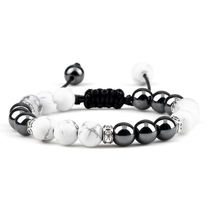 Bracelet en hématite tissé pour le couple - LUXARAH