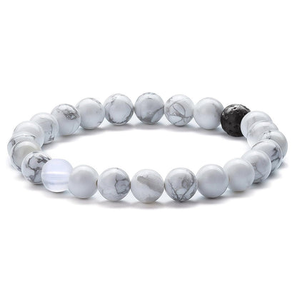 Bracelet de perles en pierre volcanique et œil de tigre - LUXARAH