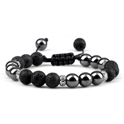 Bracelet en hématite tissé pour le couple - LUXARAH